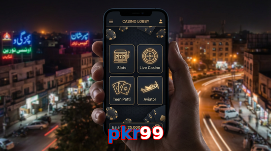 Main screen of Pkr99 app page for PK players