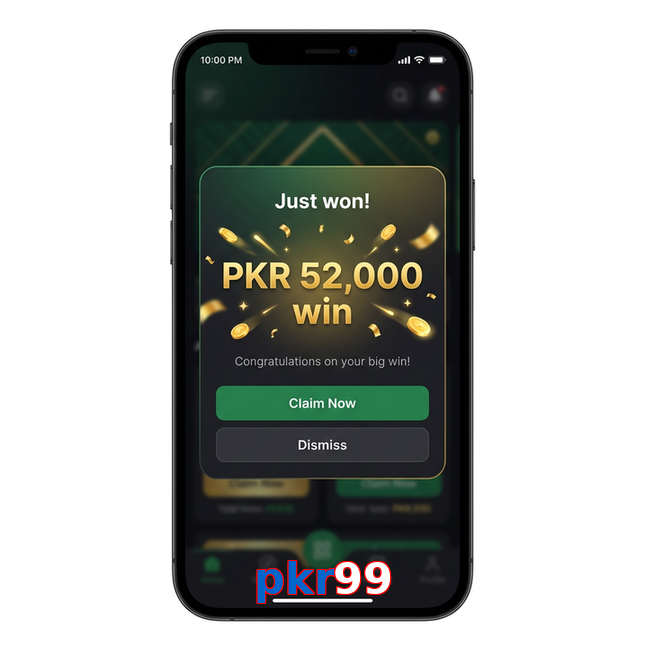 Main screen of Pkr99 win page for PK players